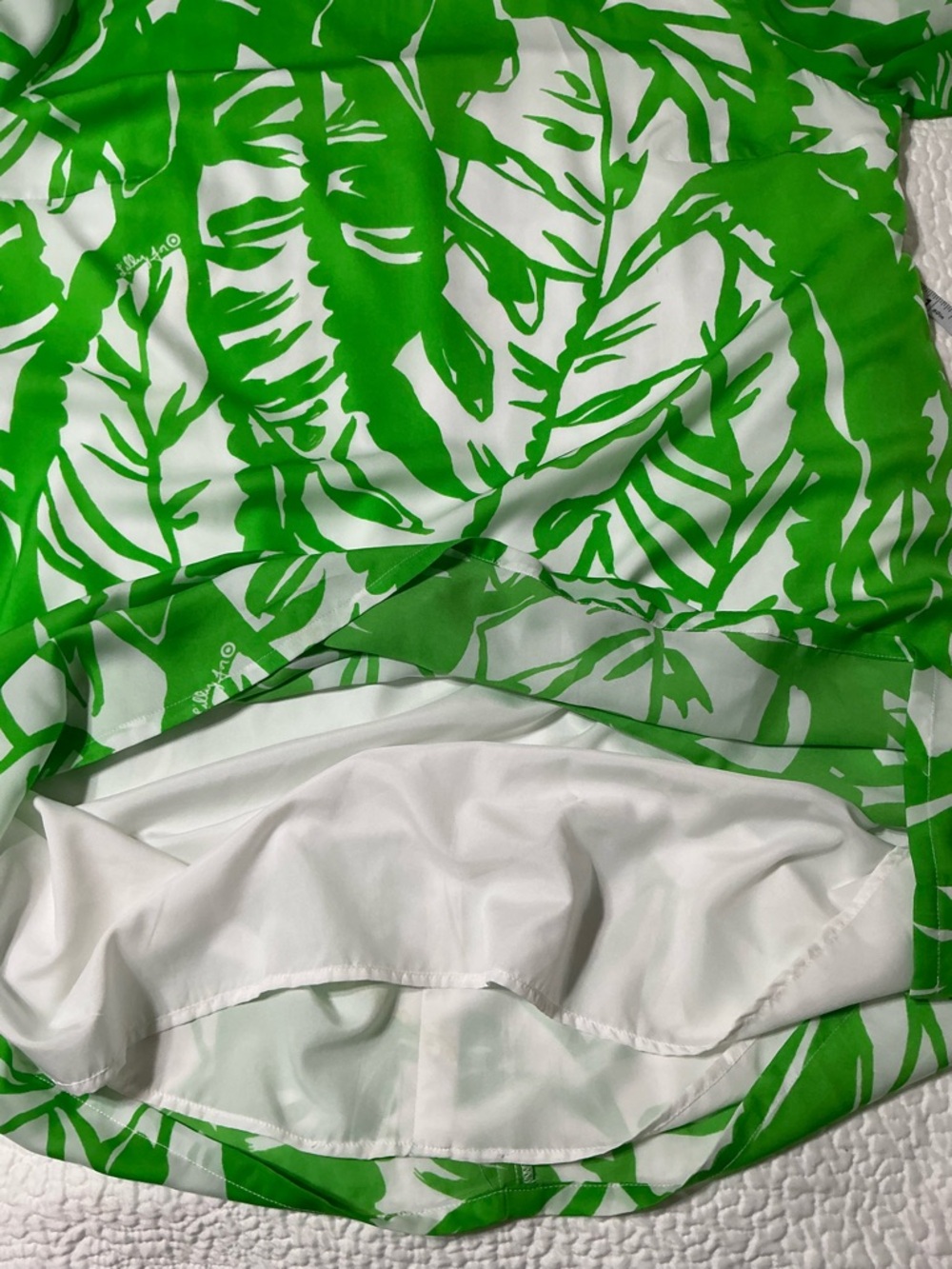 Lilly Pulitzer Target Green and White Leaf-Print Mini Dress 3X - Picture 8 of 12